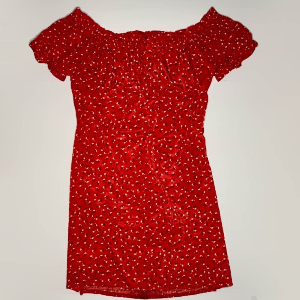 Red Off The Shoulder Sun Dress